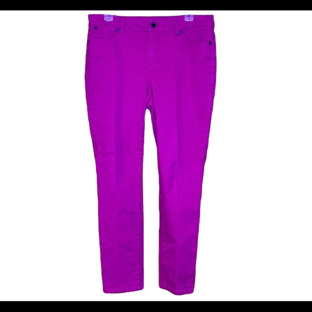 Talbots Signature Slim Ankle Jeans in Fuchsia Hot Pink, size 8/29 (J1077)
